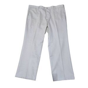 Dockers Classic Fit Men's Cream Flat Front Cotton Casual Chino Pants Size 44/30